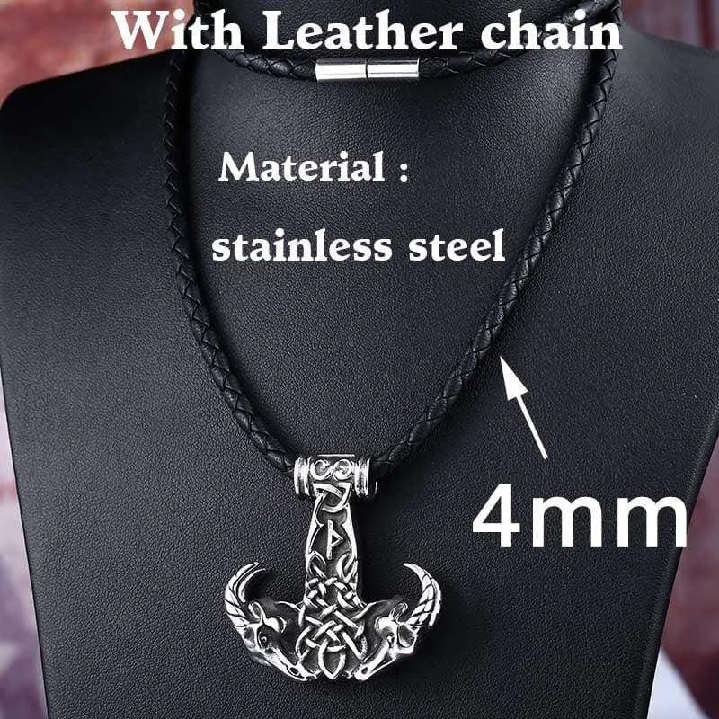 steel soldier viking pendant necklace Nordic stainless steel men fashion unique jewelry