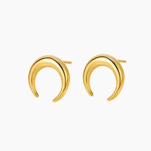 Sterling Silver Crescent Earring Stud