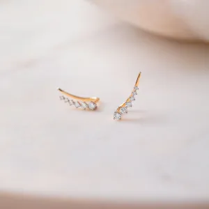 Stylish Diamond Climber Earrings