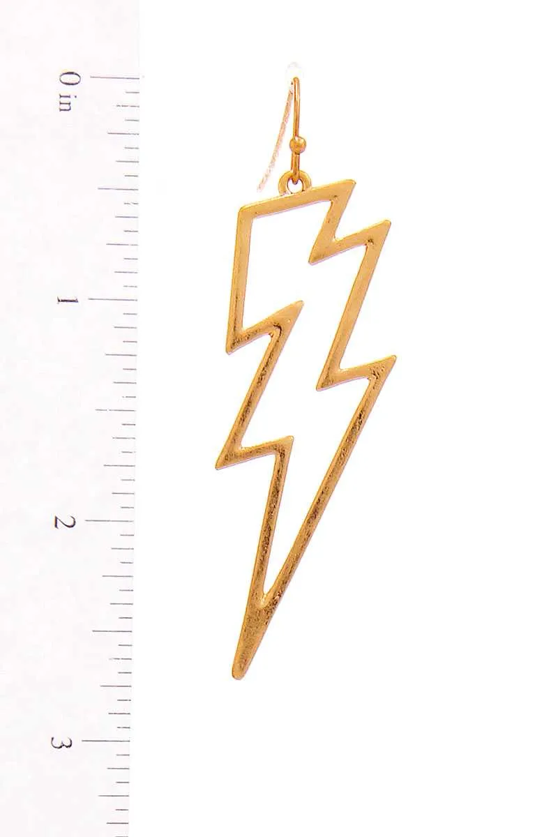 Stylish Lightning Outline Drop Earring