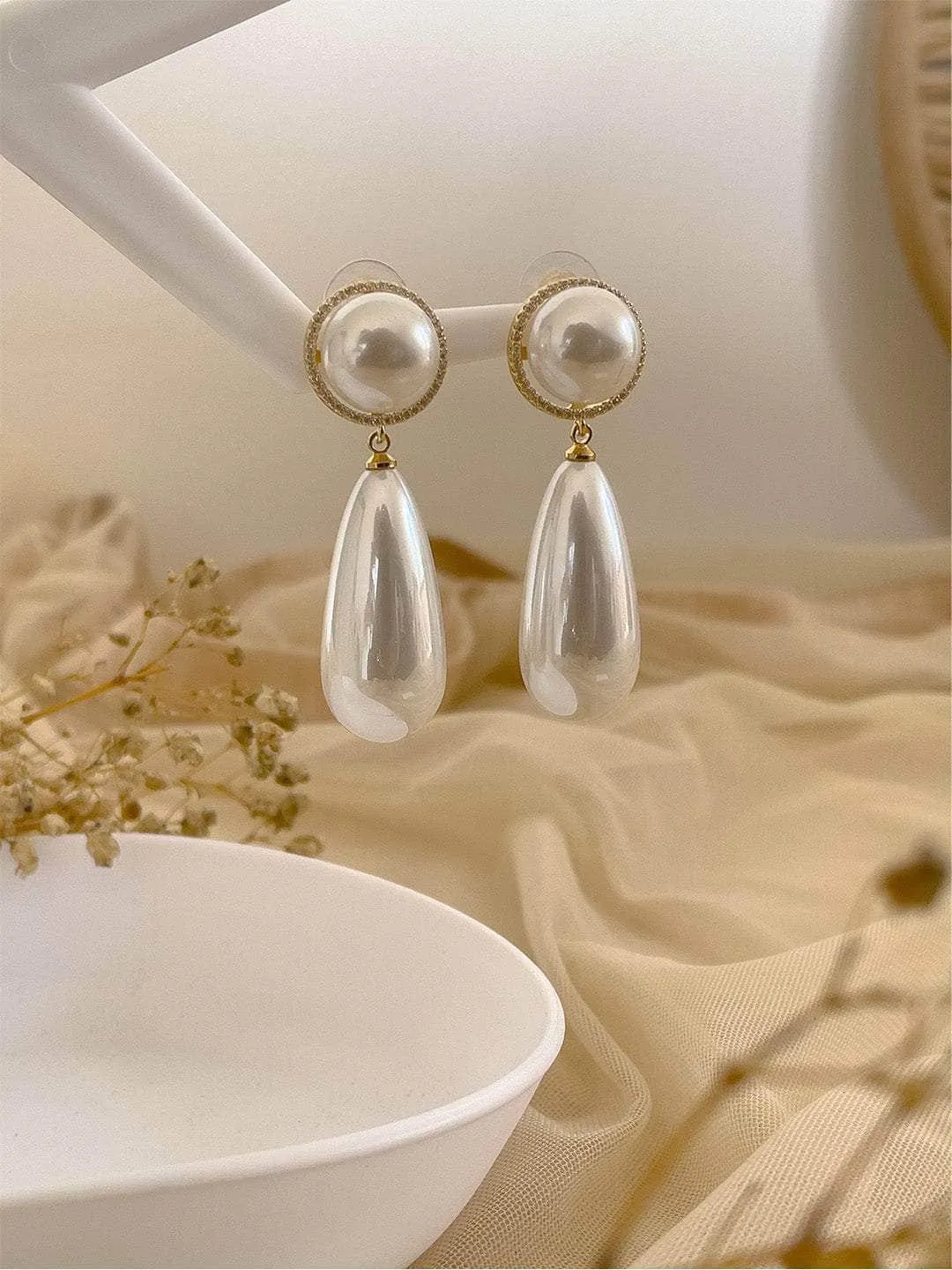 Stylish Pearl Statement Earrings