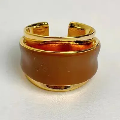 TEEK - Double-Layer Chocolate Drip Glaze Rings