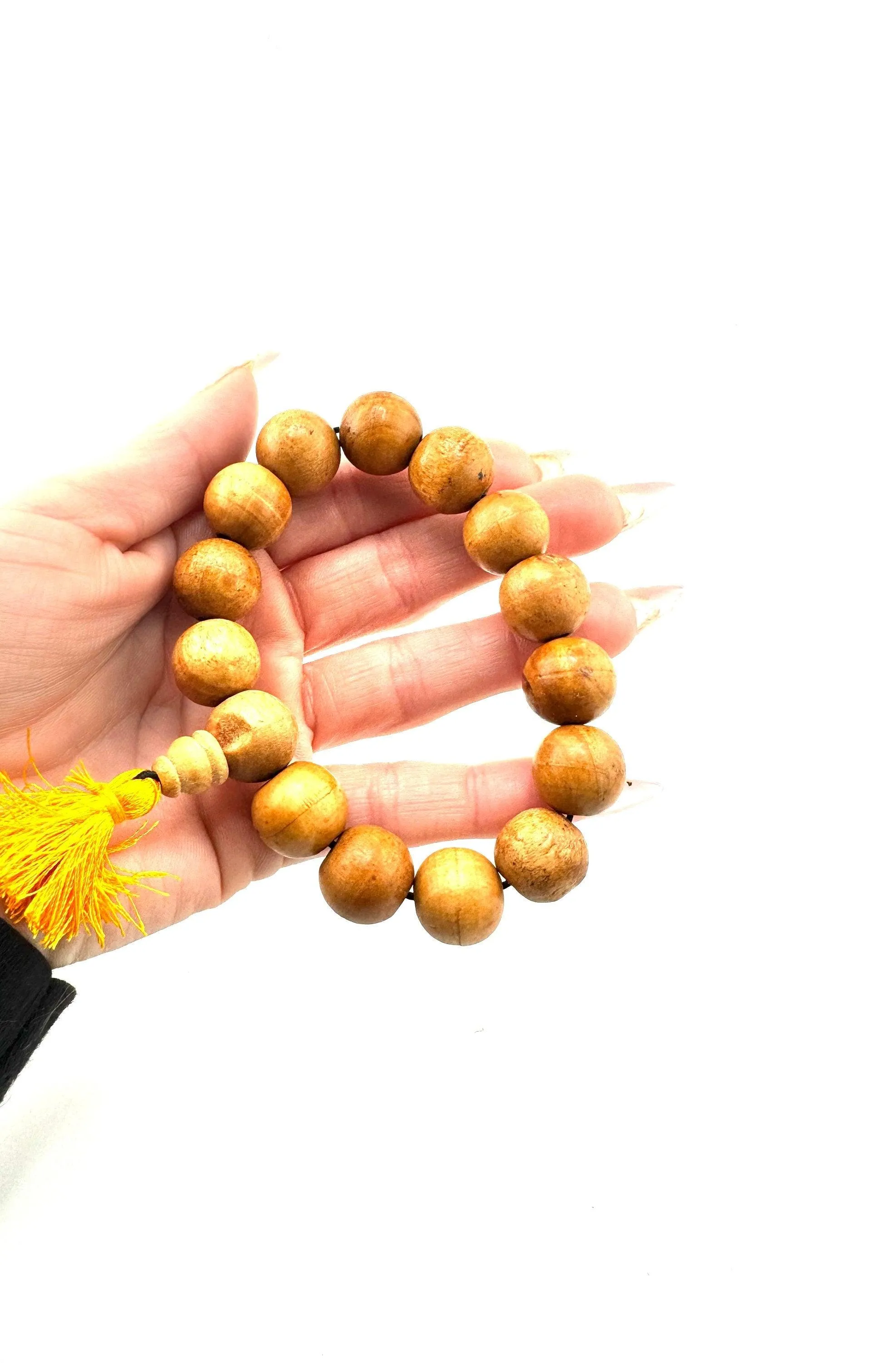 Tibetan Wooden (Sandalwood) Stretch Bracelet 16mm