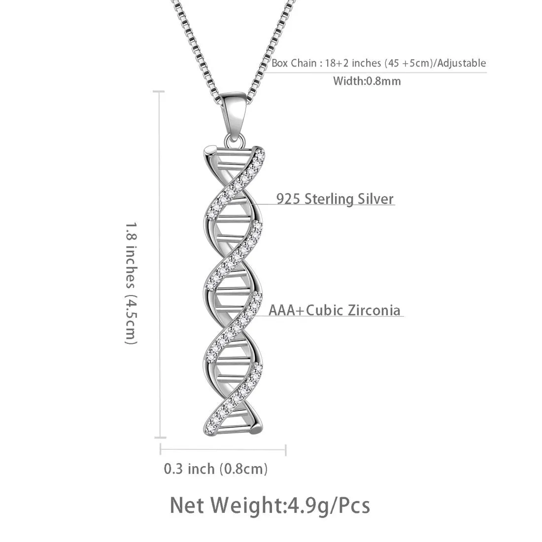 Tokyo Mart Infinity Spiral DNA Double Helix Necklaces Women Jewelry Pendant Aurora Tears