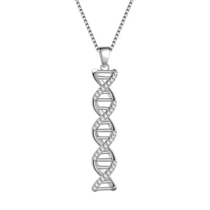 Tokyo Mart Infinity Spiral DNA Double Helix Necklaces Women Jewelry Pendant Aurora Tears