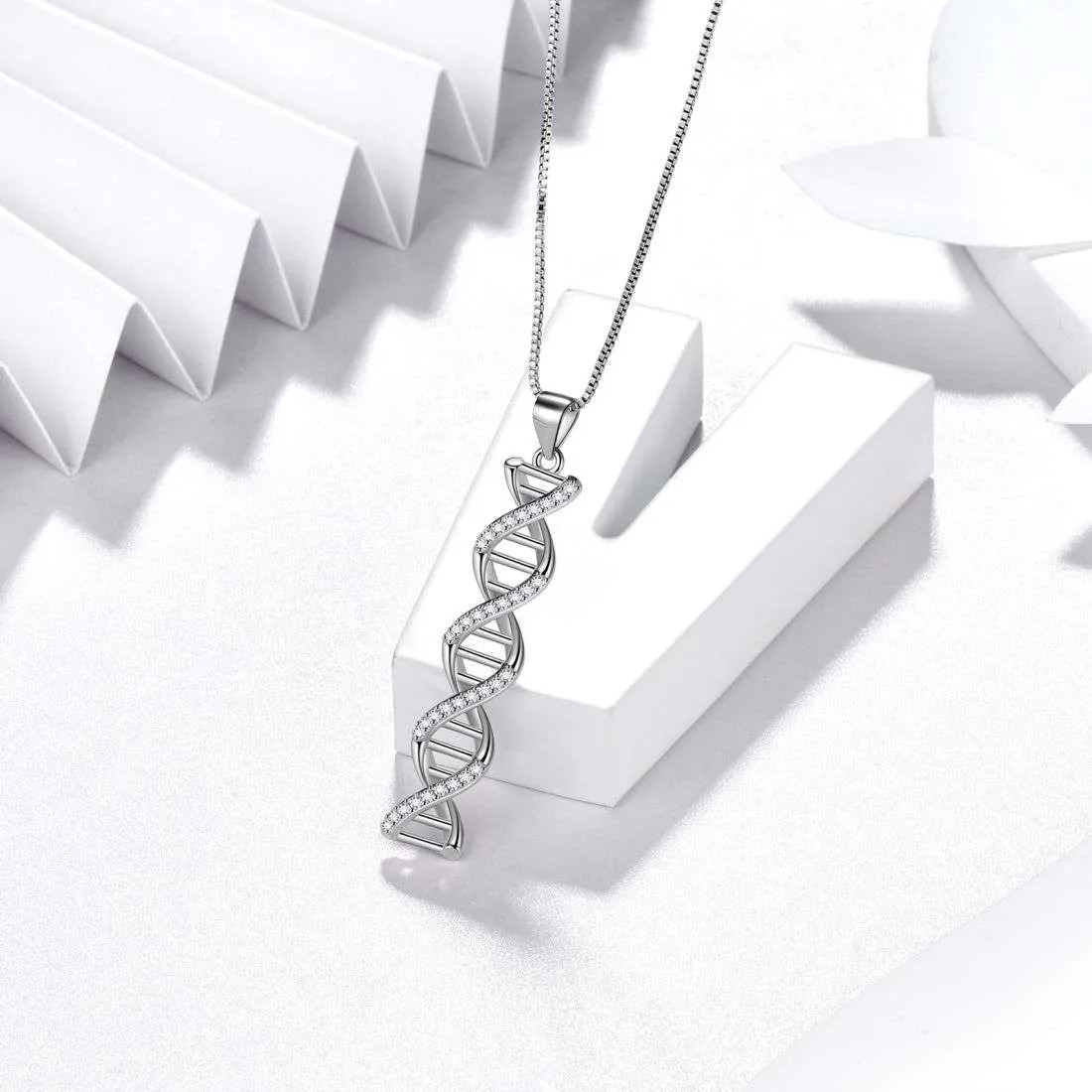 Tokyo Mart Infinity Spiral DNA Double Helix Necklaces Women Jewelry Pendant Aurora Tears