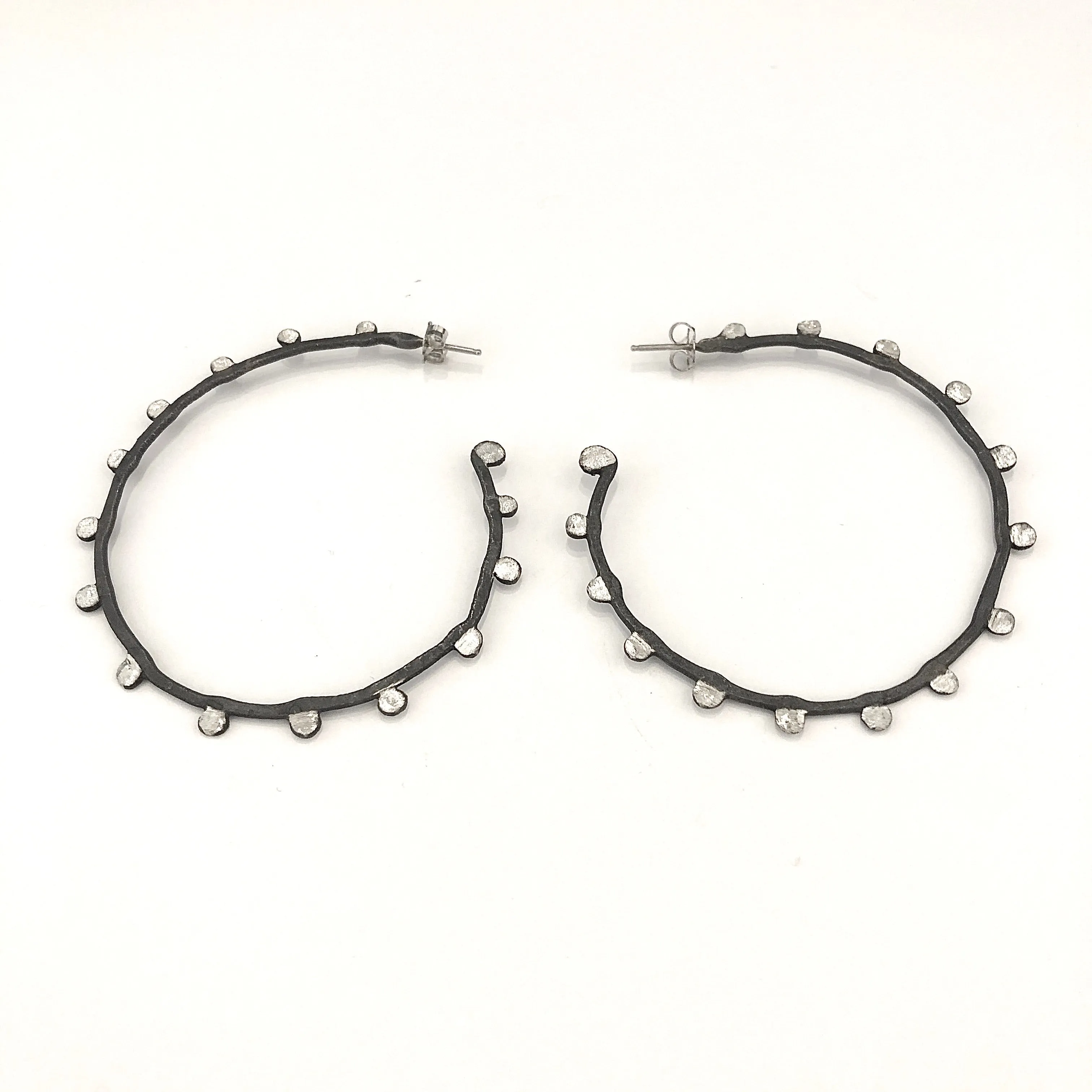 Tread Hoops Earrings XL 2.25" to 2.75"