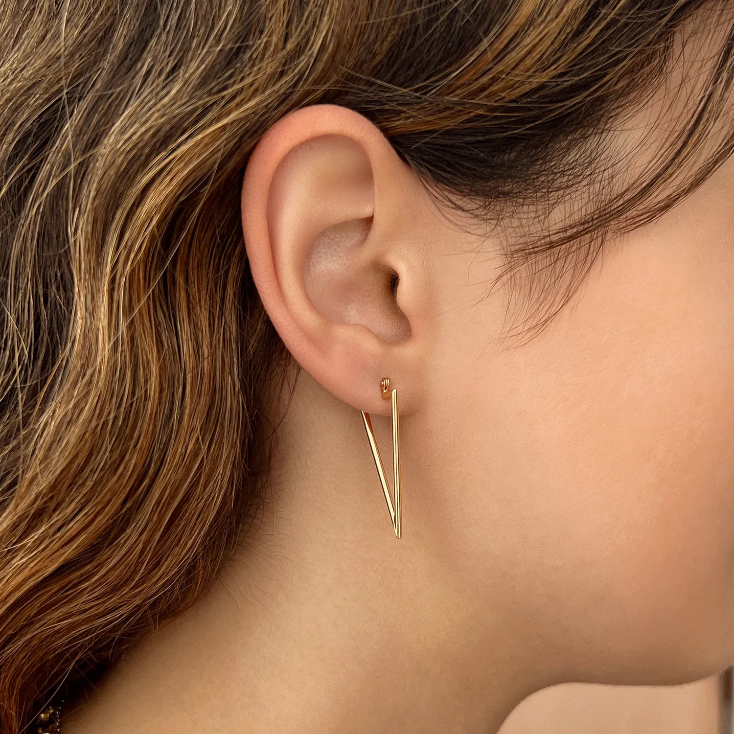 Triangle Hoop Earrings