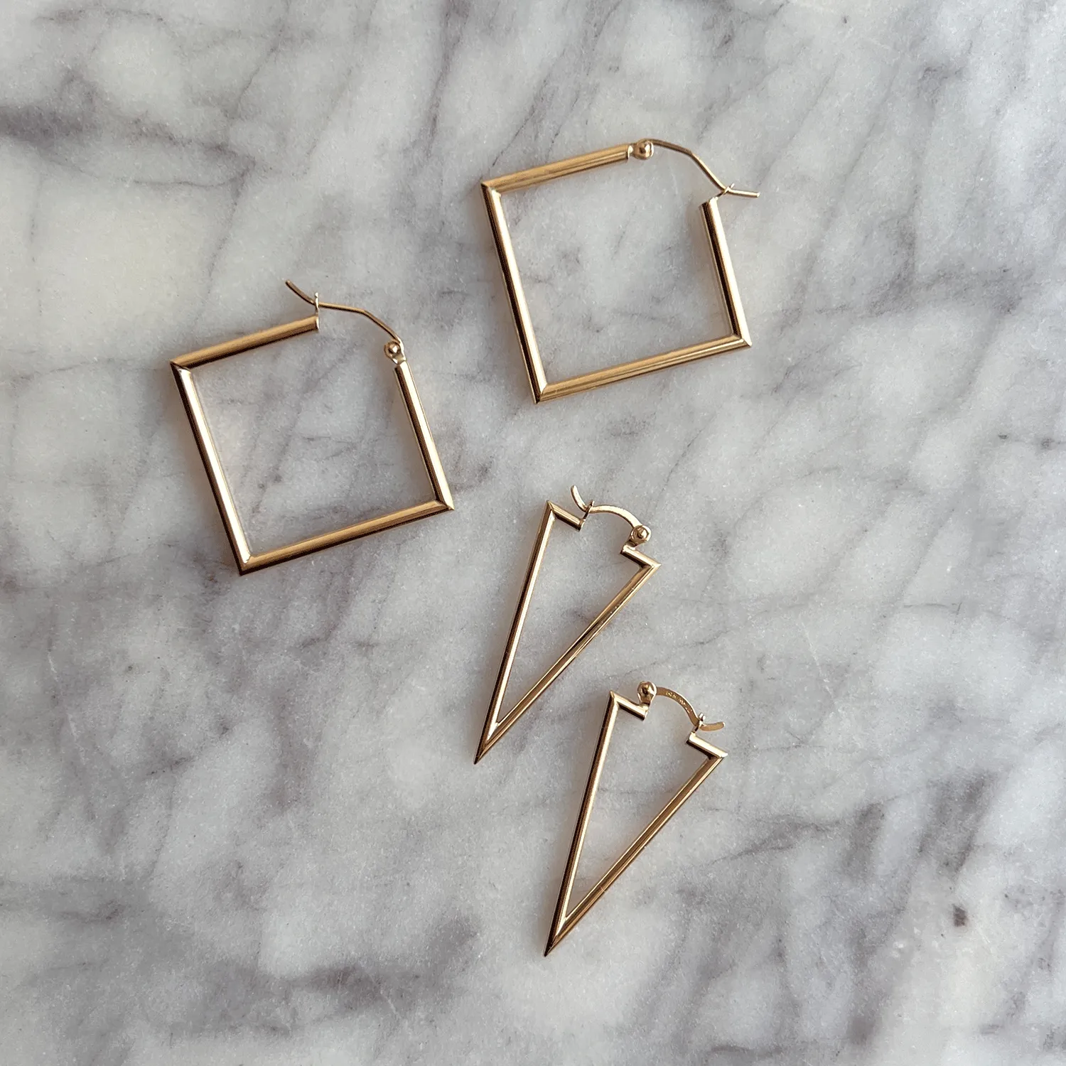 Triangle Hoop Earrings