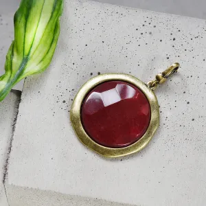 Tutti Large Stone Charm – Red