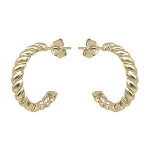 Twist Stud Hoops 14mm