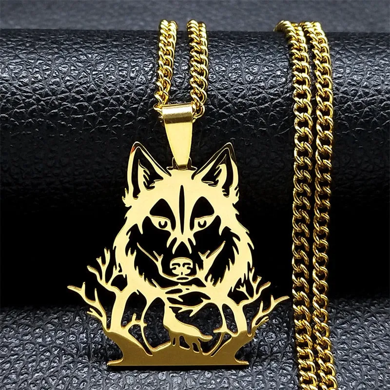 Unique Full Moon Wolf Necklaces