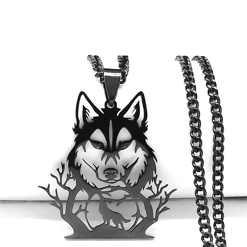 Unique Full Moon Wolf Necklaces