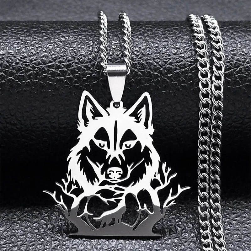 Unique Full Moon Wolf Necklaces