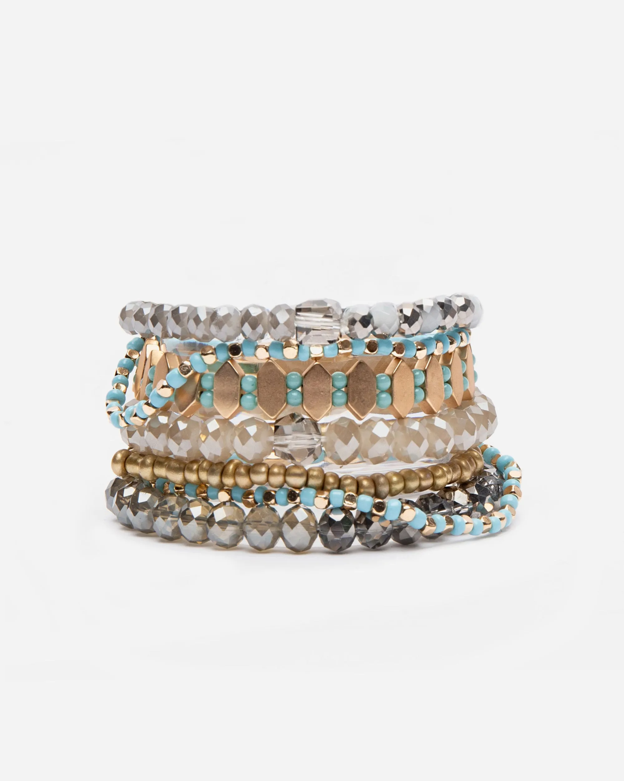 Val-d'Isère Beaded Stacked Bracelet